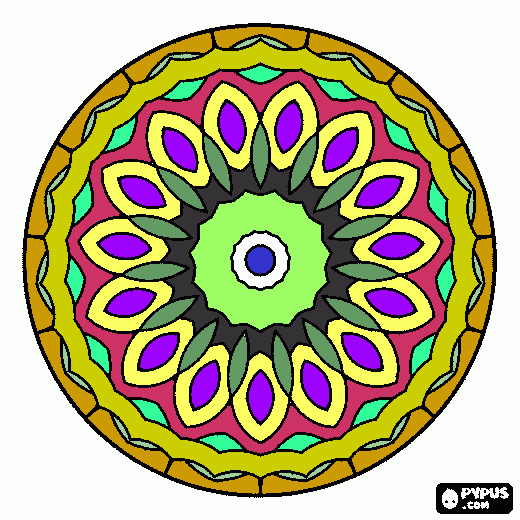 mandala feliz para colorir e imprimir