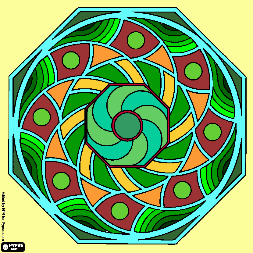 mandala pintada por mim na internet para colorir e imprimir