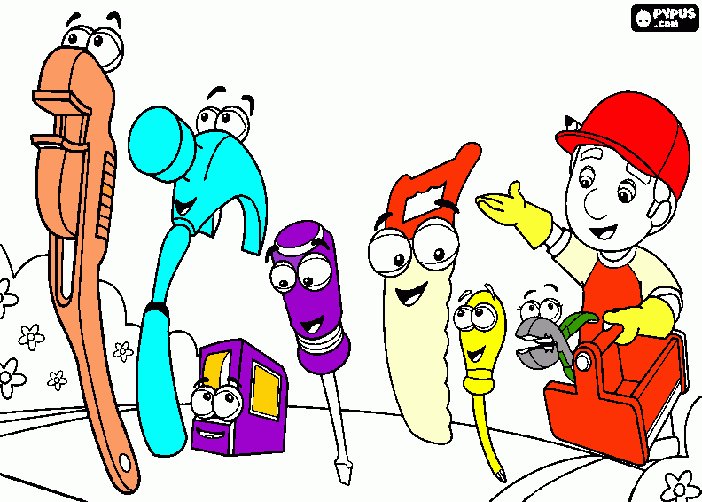 manny maos a obra para colorir e imprimir