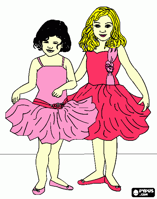 manuela e julia para colorir e imprimir