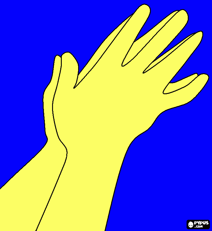 maos postas para colorir e imprimir