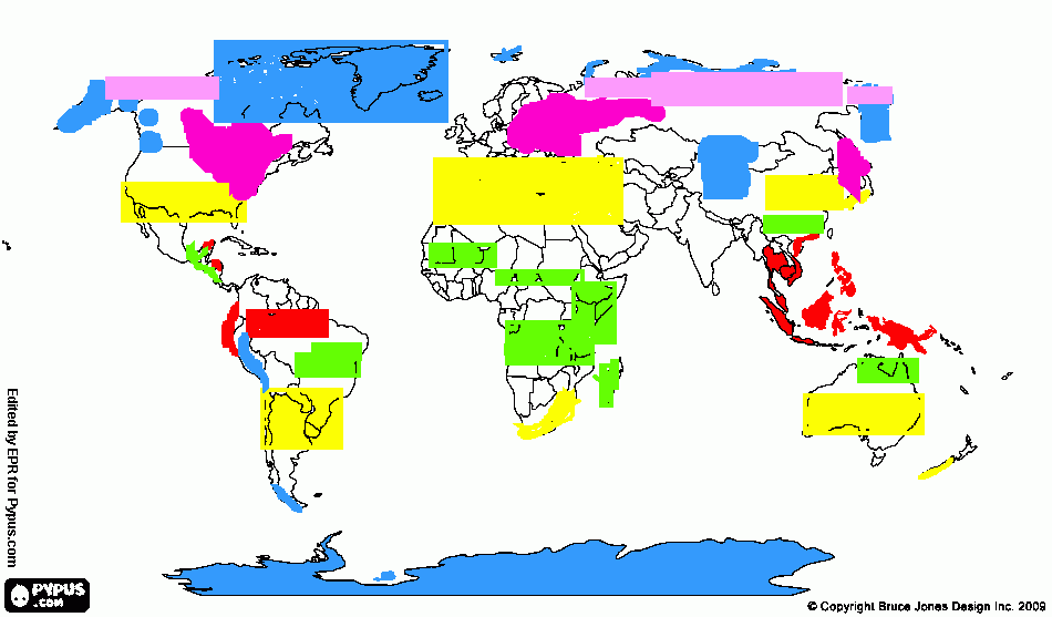 mapa com as definições do clima  para colorir e imprimir