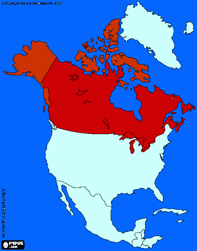 mapa da america do norte para colorir e imprimir