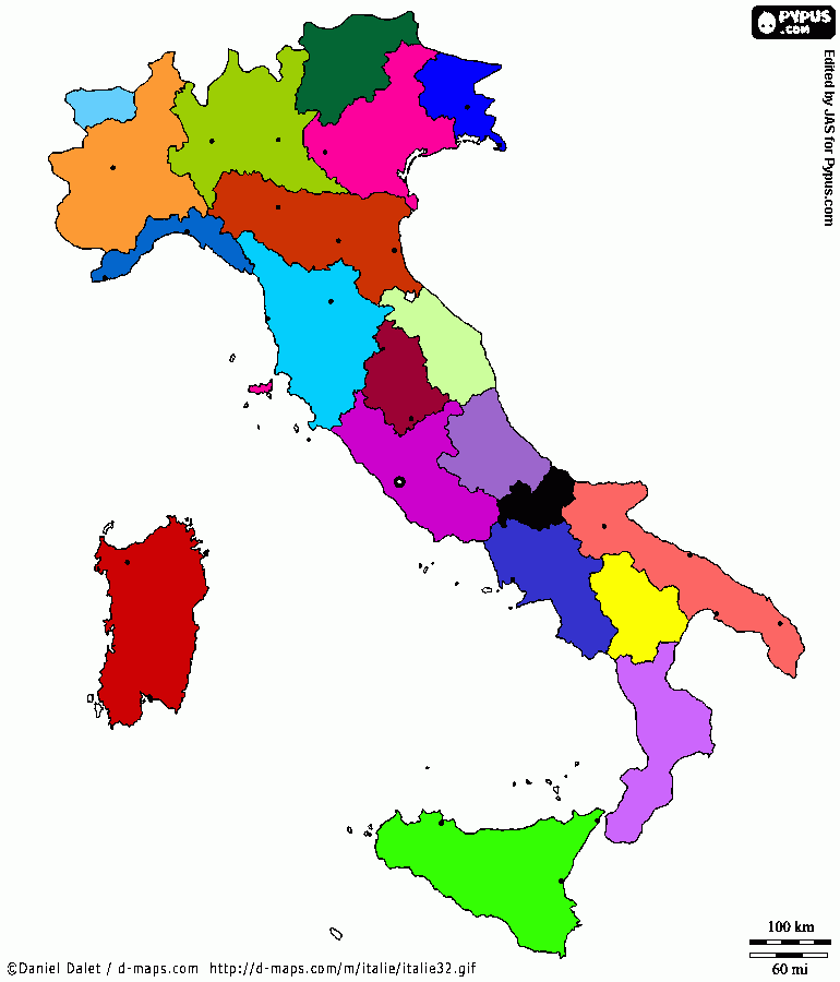 mapa da peninsula italica para colorir e imprimir