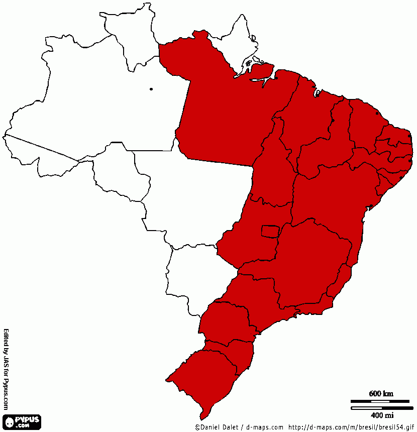 Mapa do brasil acont para colorir e imprimir