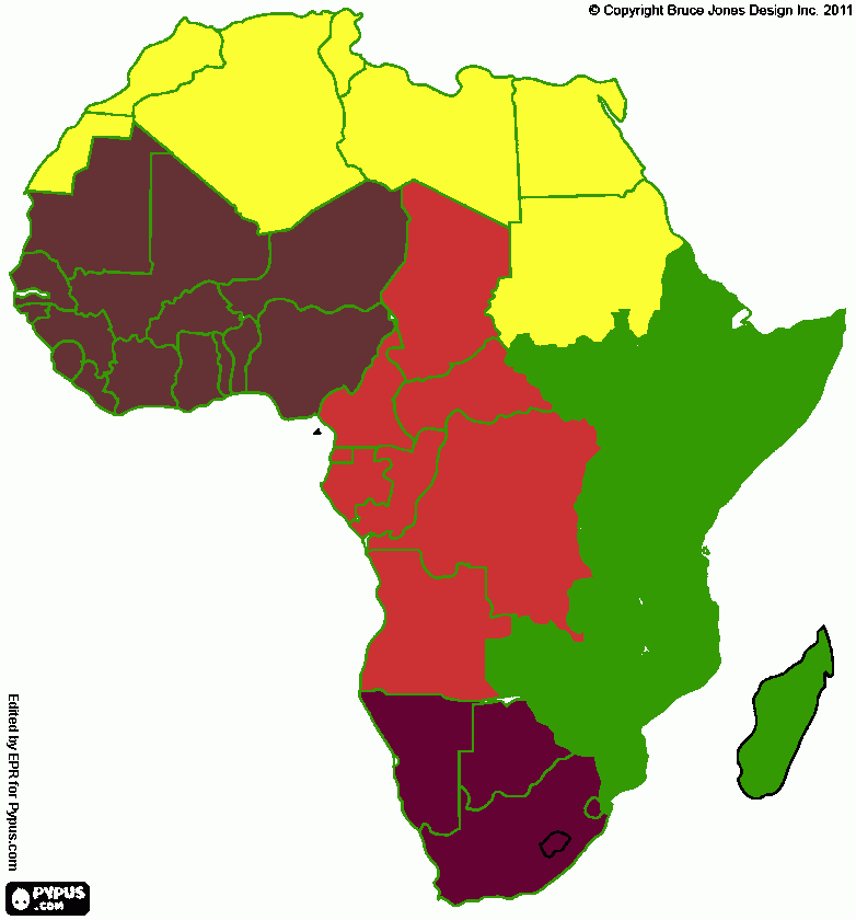 mapa do contimente africano para colorir e imprimir