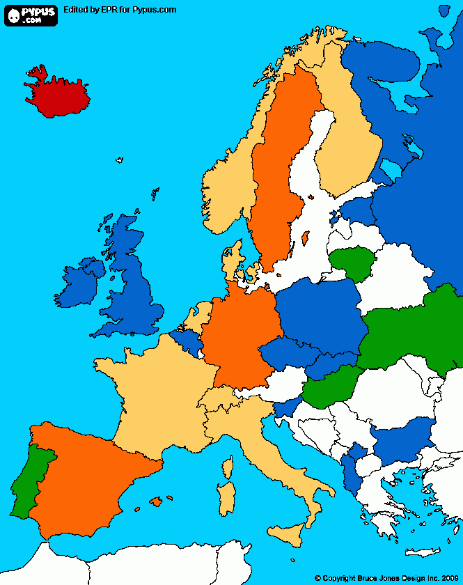 Mapa Geral para colorir e imprimir