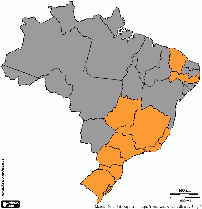 Mapa Nextel atual para colorir e imprimir