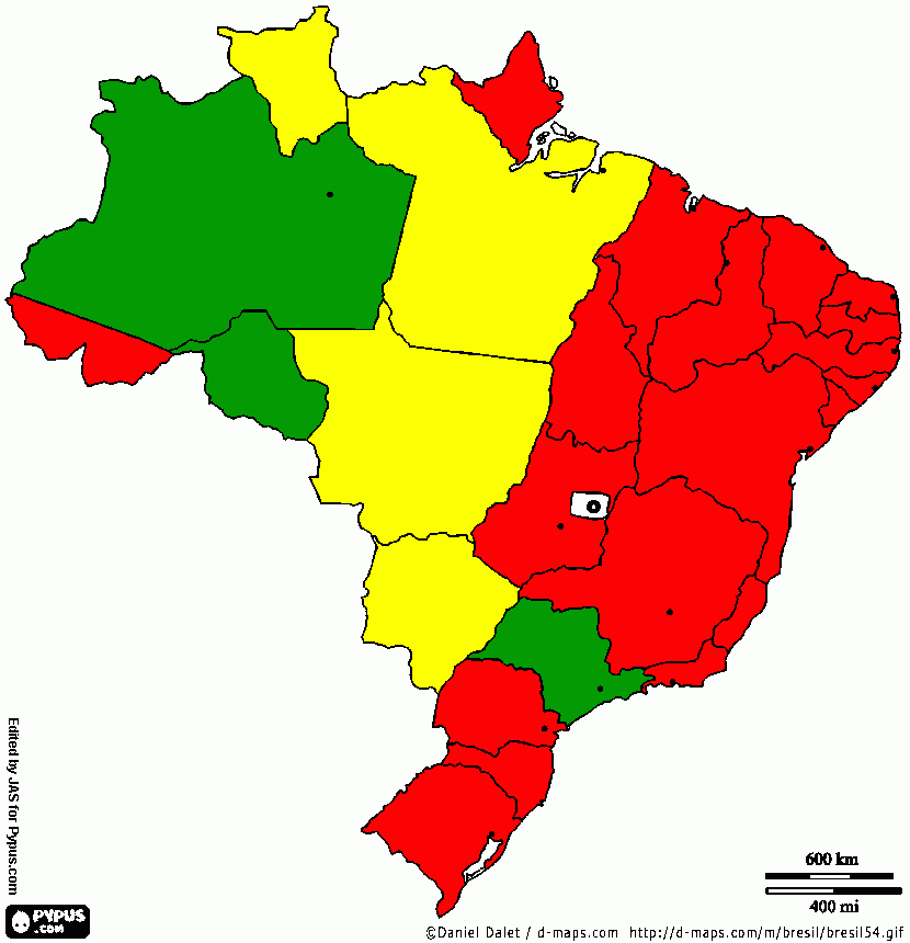 mapa por pib para colorir e imprimir