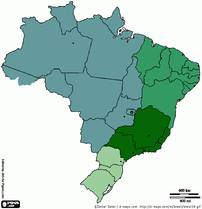 mapa POR REGIÃO  para colorir e imprimir