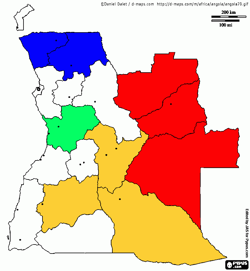 Mapa Projecto do Mel para colorir e imprimir