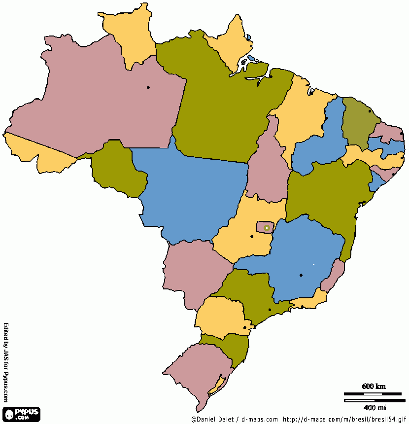 Mapa teorema das 4 cores para colorir e imprimir