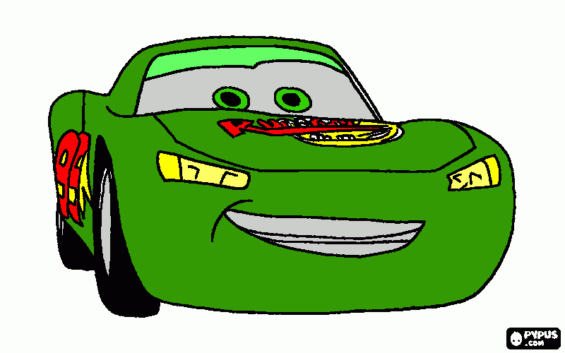 maquim verde para colorir e imprimir