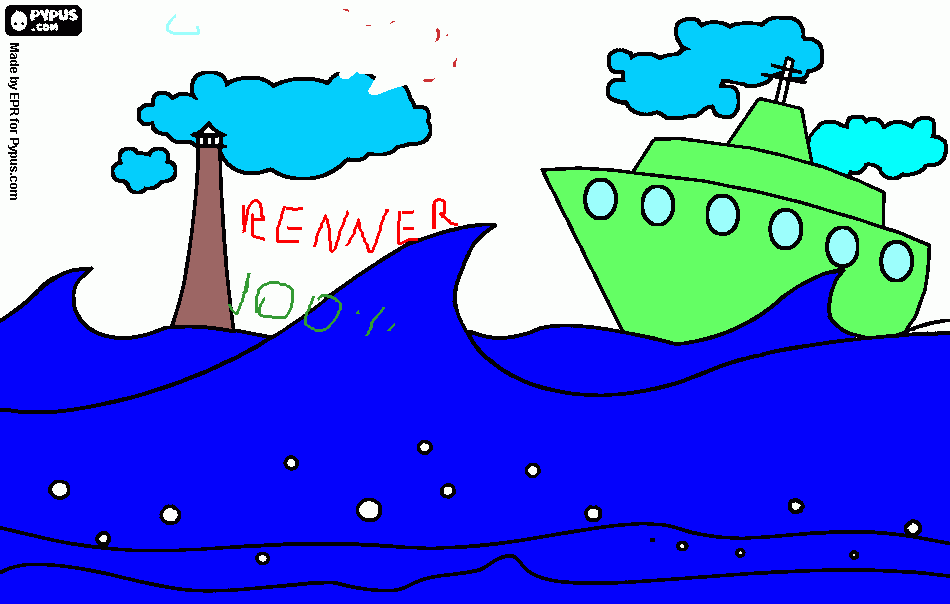 MAR FELIZ para colorir e imprimir