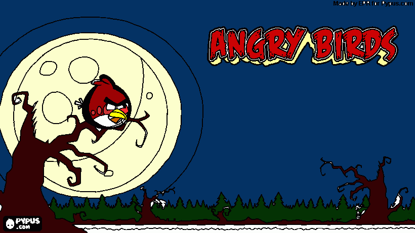Marco desenha on line angry birds para colorir e imprimir