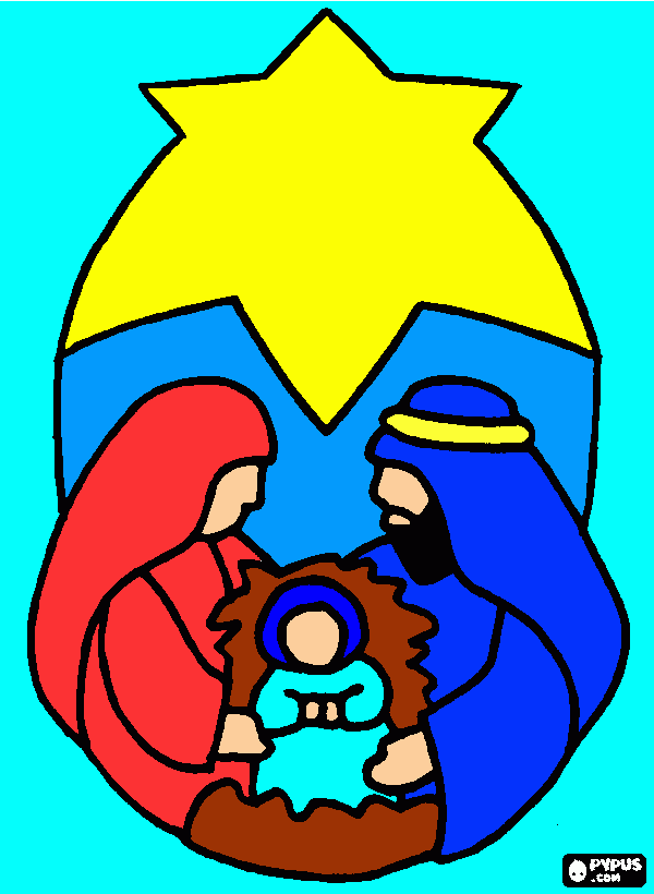 maria jose e jessus para colorir e imprimir
