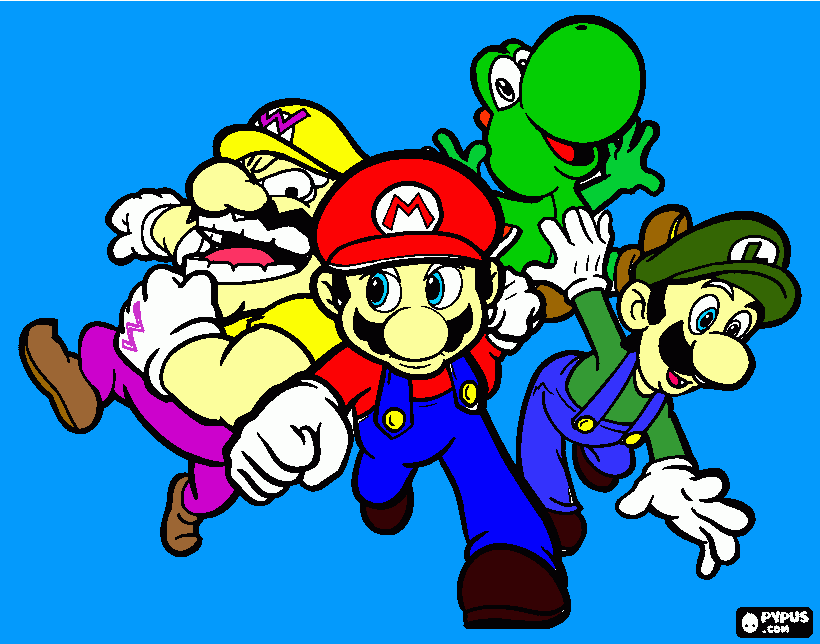 mario broder  para colorir e imprimir