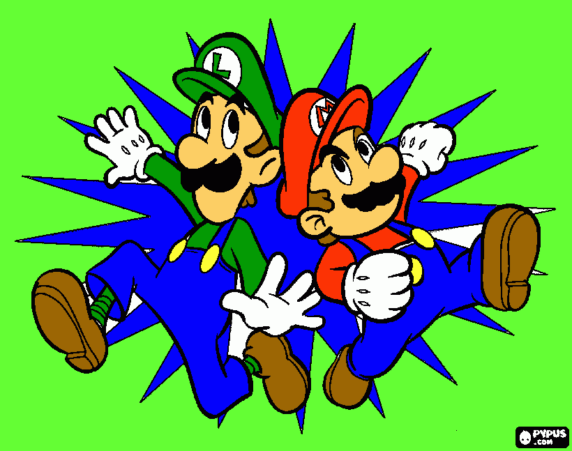 marioeluigi para colorir e imprimir