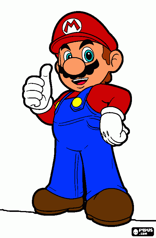 marioo para colorir e imprimir