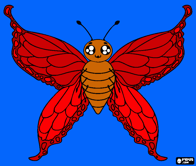 maripoza de asas bem abertas parecendo:pernilongo de pernas... para colorir e imprimir