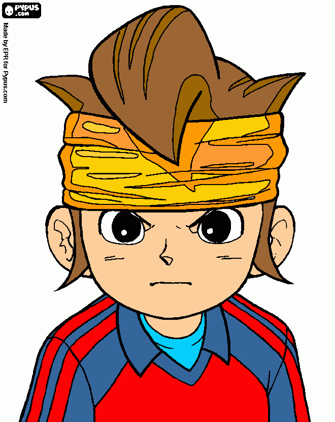Mark evans;o goleiro da escola raimon(inazuma eleven)! para colorir e imprimir