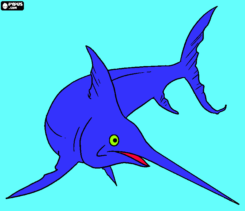 marlim para colorir e imprimir