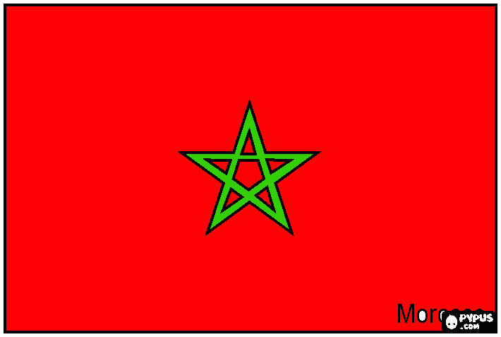 Marrocos para colorir e imprimir
