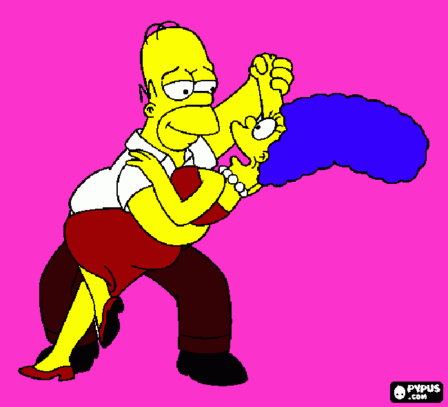 MART E ROMER DANÇANDO TANGO para colorir e imprimir