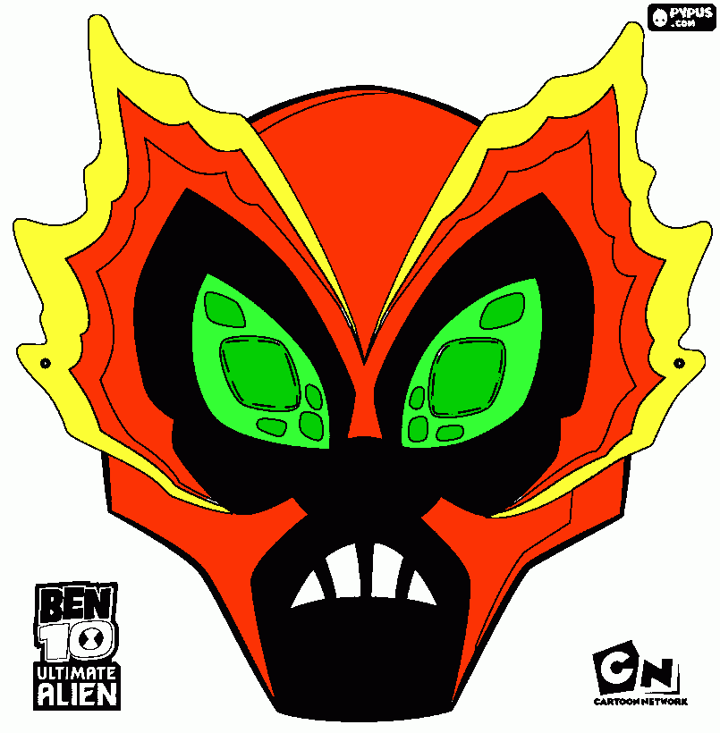 mascara cala frio supremo para colorir e imprimir