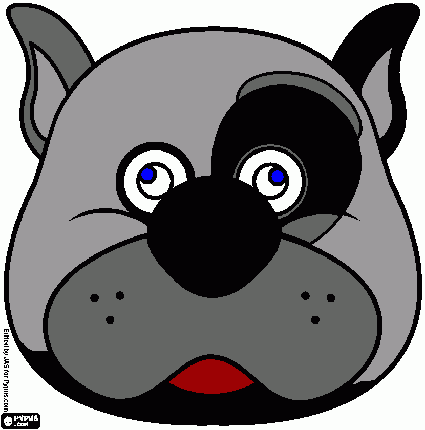 mascara de cachorro para colorir e imprimir