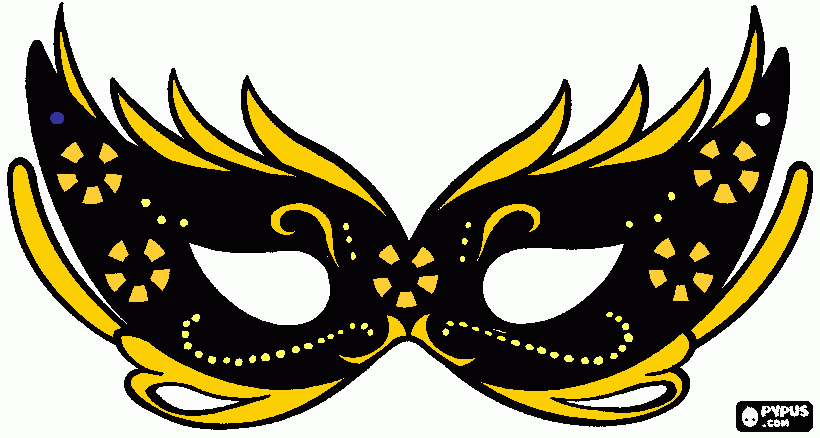 mascara de carnaval gatinho para colorir e imprimir