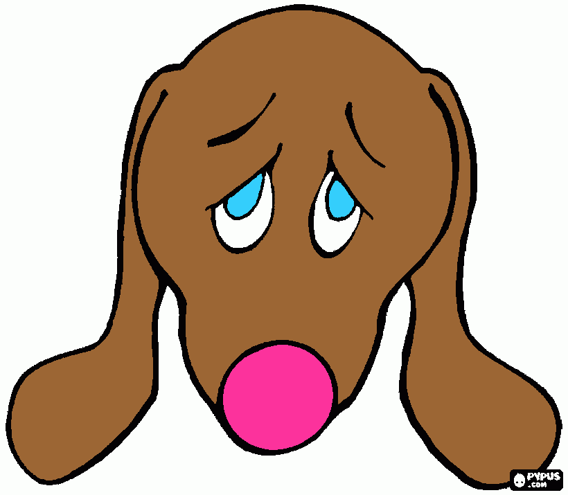 mascara de cão para colorir e imprimir