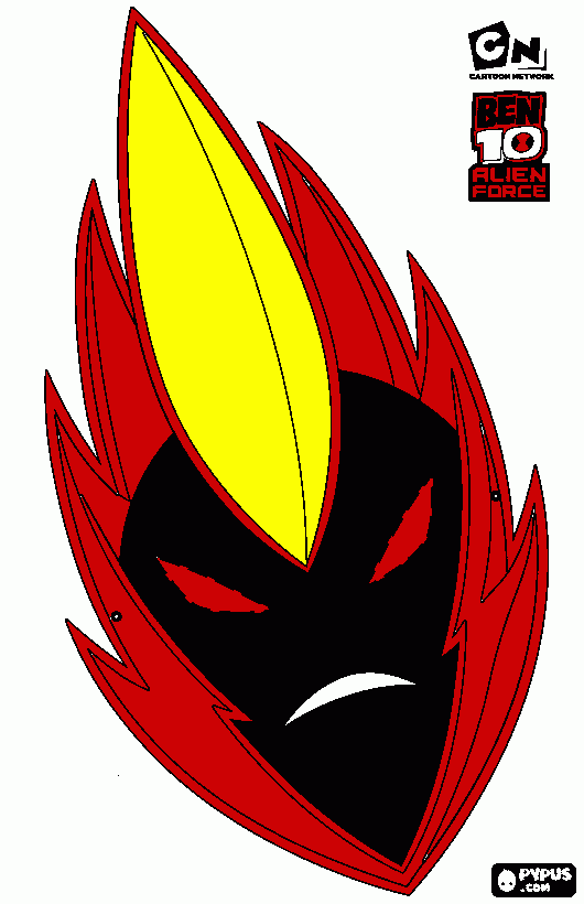 MASCARA DO FOGO FATUO para colorir e imprimir