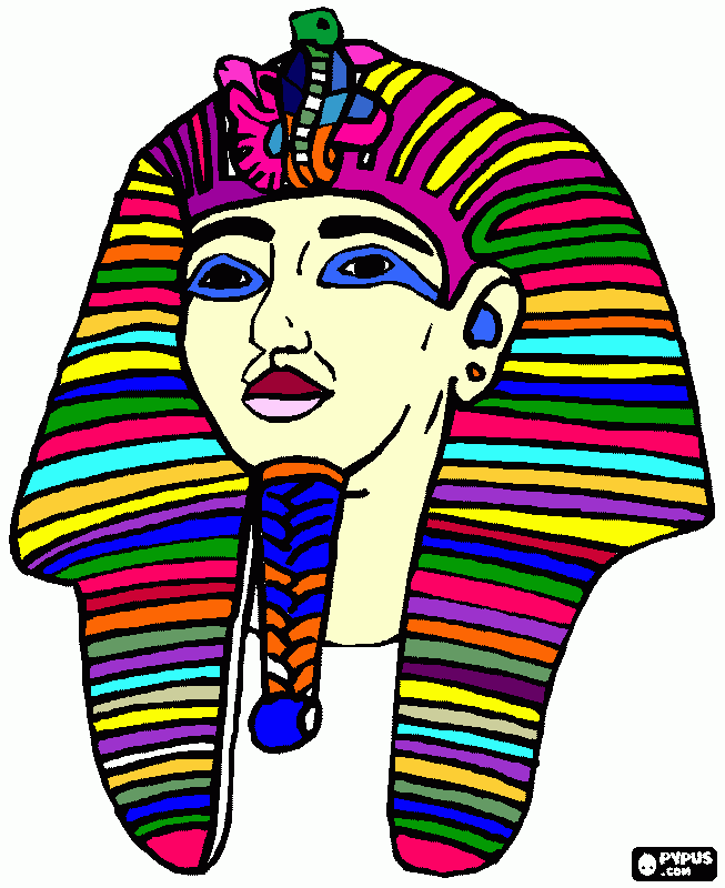 mascara egipcia para colorir e imprimir