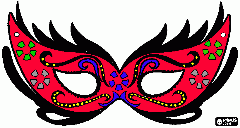 mascara para trabalho da escola para colorir e imprimir