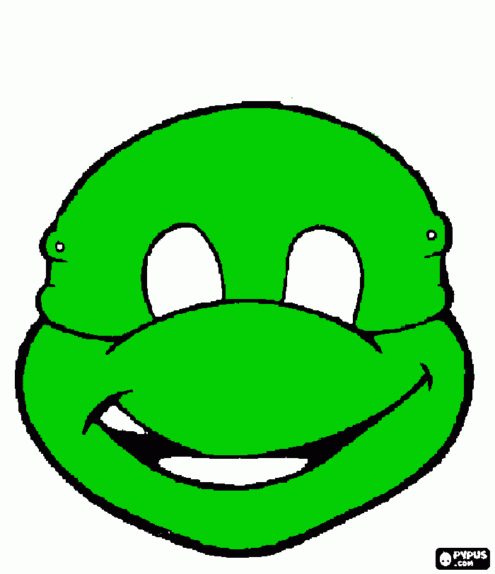 Mascara Tartaruga para colorir e imprimir