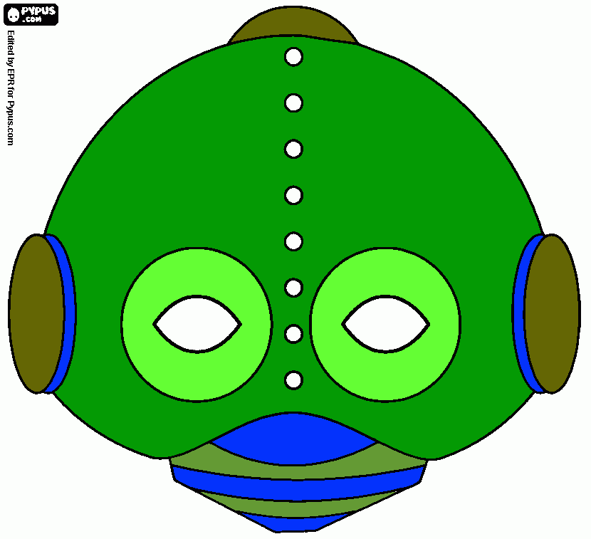 mascará E.T para colorir e imprimir