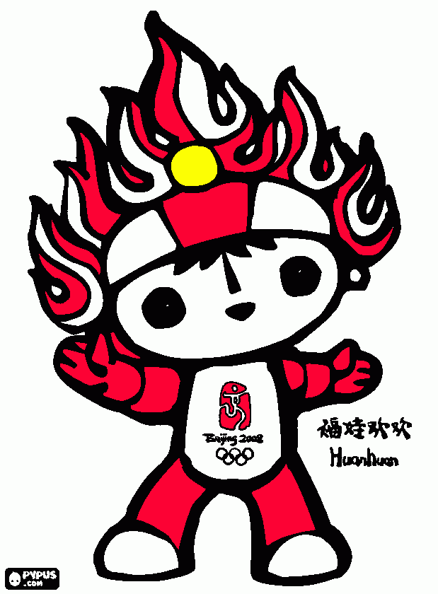 mascote Japao para colorir e imprimir