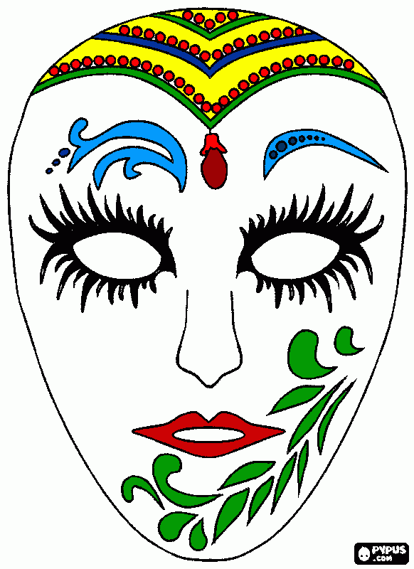 mask para colorir e imprimir