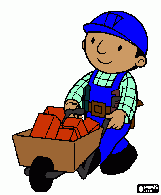 Materiais de construção para colorir e imprimir