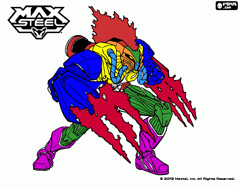 Max Steel by JP e papai para colorir e imprimir