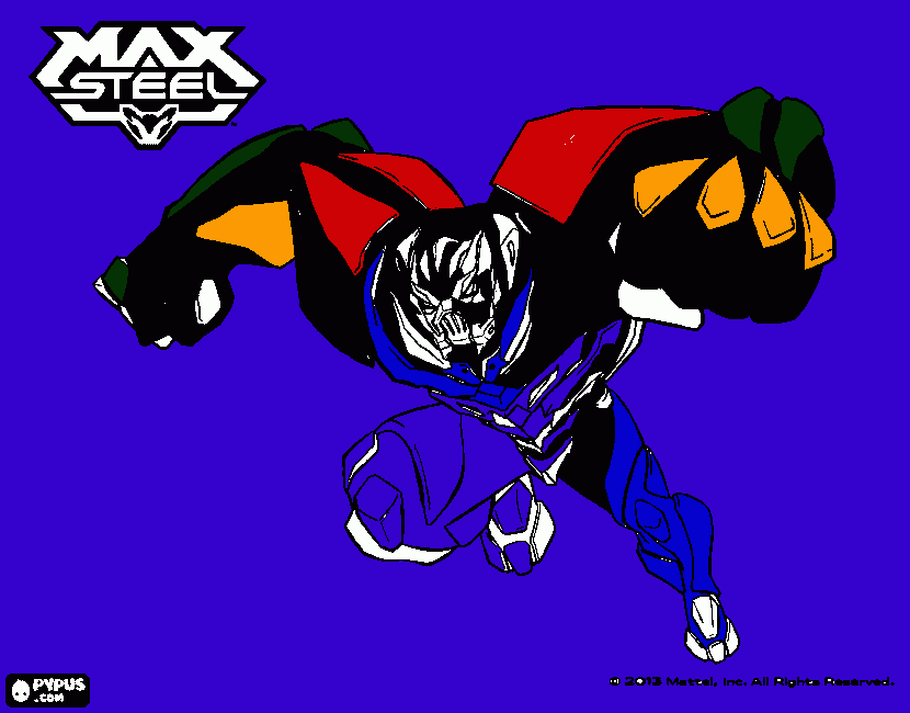 max steel tocson para colorir e imprimir