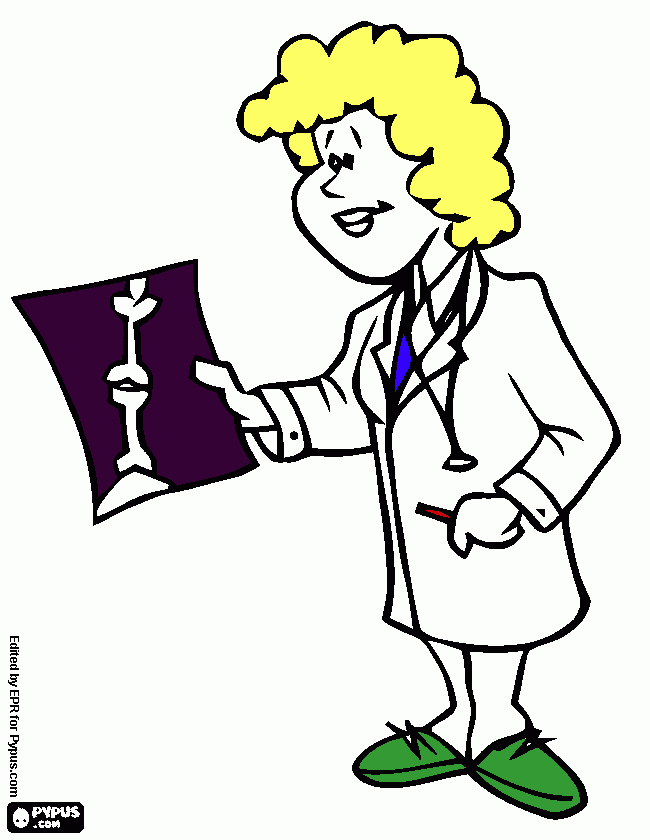 MEDICO COM RAIO X para colorir e imprimir
