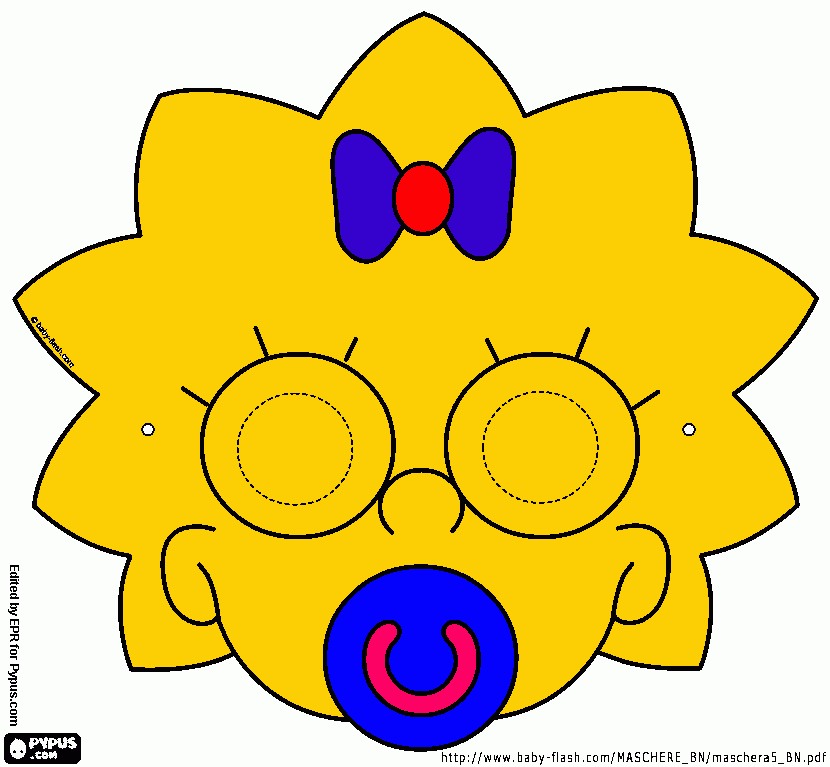 meg simpsons cabesa estrela  valente para colorir e imprimir