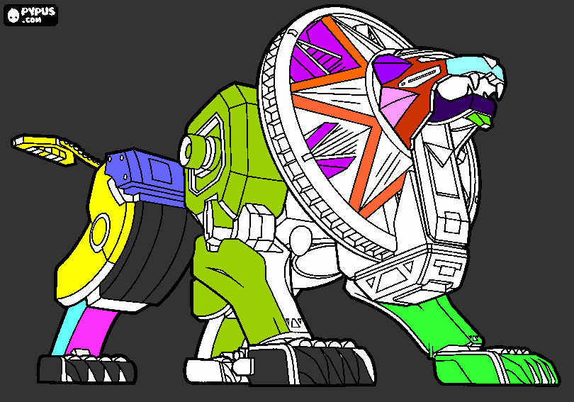 megazord para colorir e imprimir
