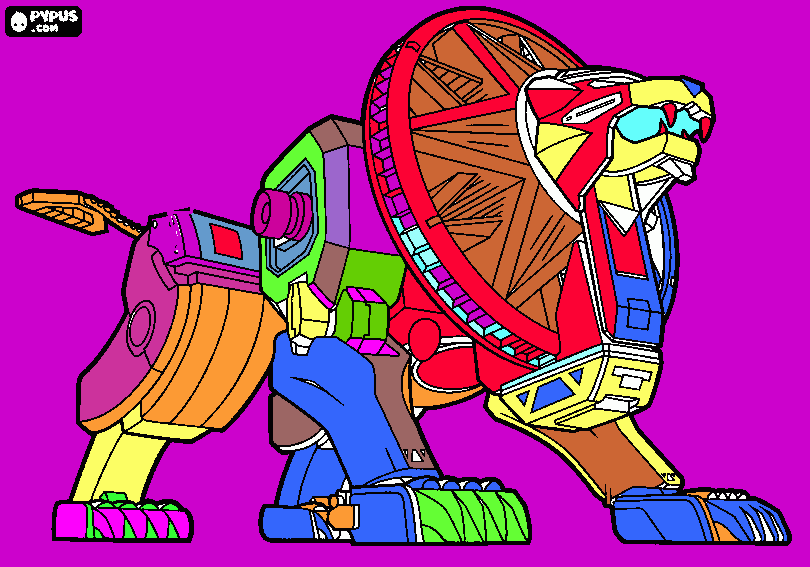 megazorde tempestade ninja para colorir e imprimir