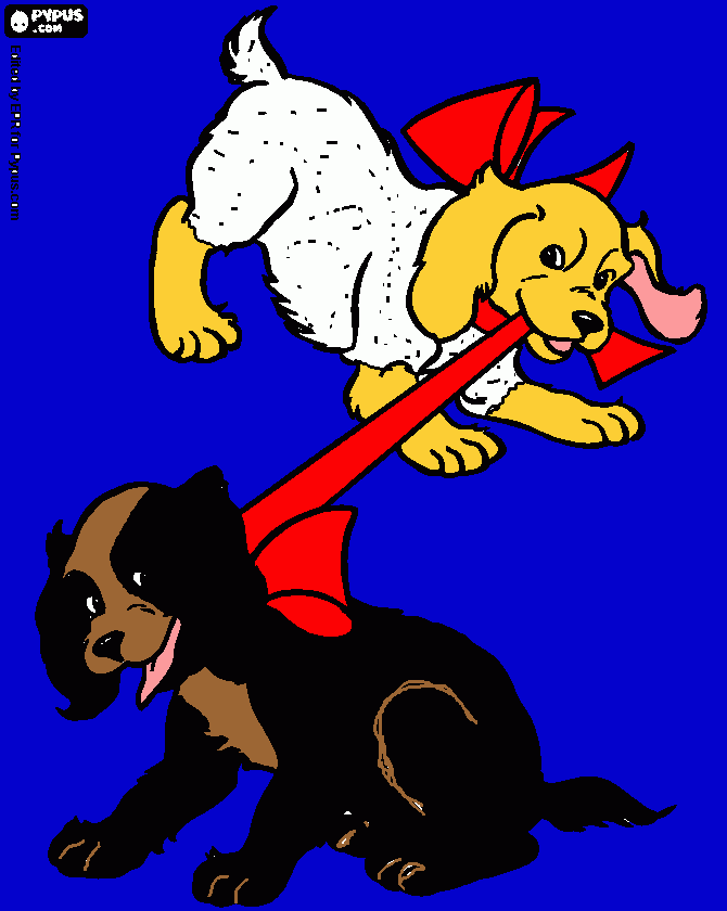 Mel e cadelinha para colorir e imprimir