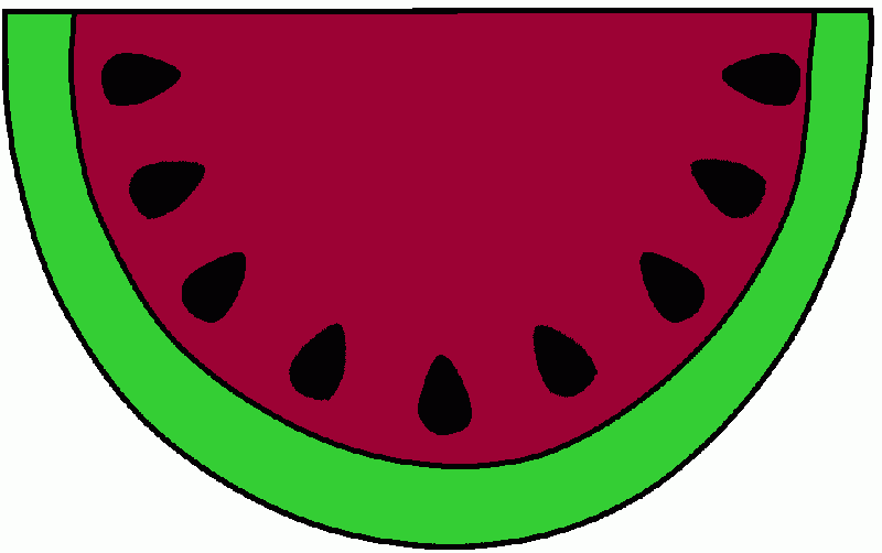 melancia pintada para colorir e imprimir