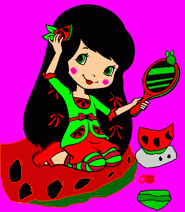 MELANCIAZINHA FAZENDO UM LANCHE DA TARDE... para colorir e imprimir