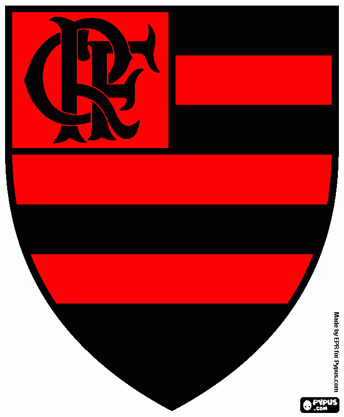 mengão do coração para colorir e imprimir